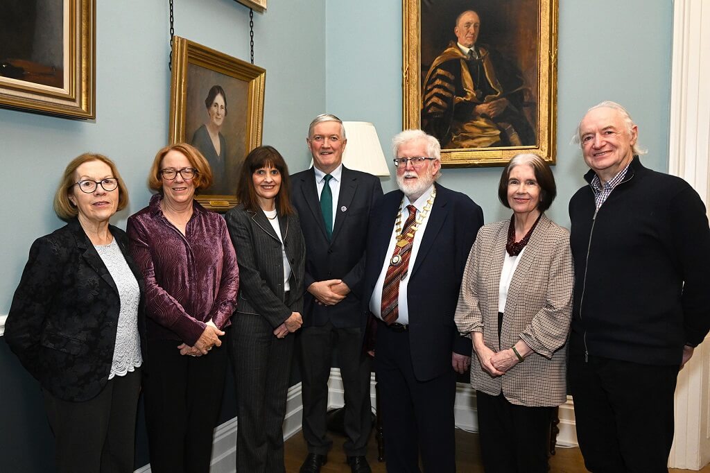 Dean with Honorary Fellows during a ceremony at No. 6 Kildare street